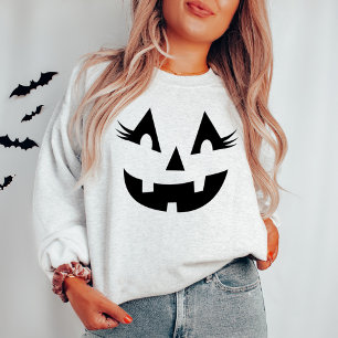 Camiseta Feminina Halloween Cinza Cinza Abóbora Ja