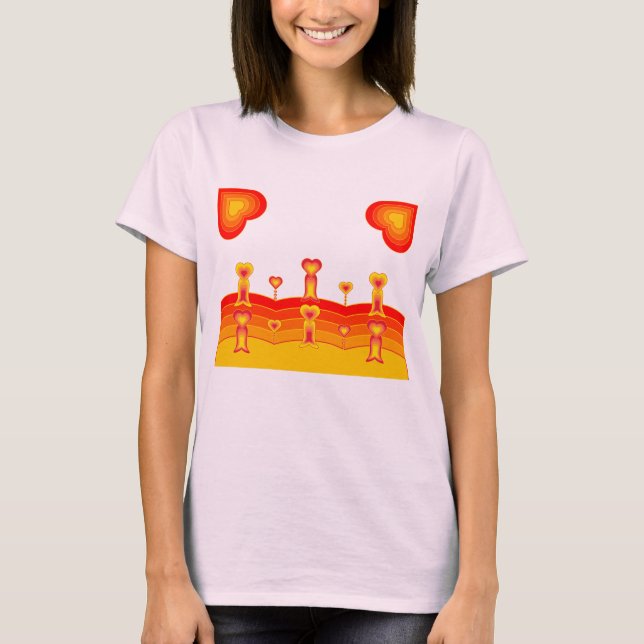 Camiseta Feminina Heart-Scape (Frente)