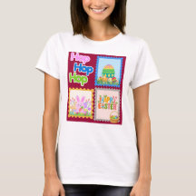 Camiseta Feminina Hop Hop Hop Festa de Páscoa