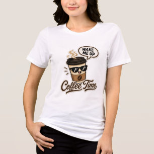 Camiseta Feminina Hora do Café Me Acorda