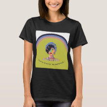 Camiseta Feminina Inspiradora Arco-Íris Retrô