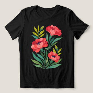 Camiseta Feminina Jardim Rubi Floral Abstrato