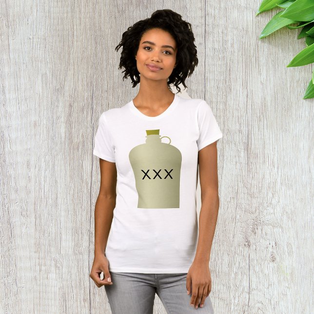 Camiseta Feminina Jarro de Moonshine (Criador carregado)
