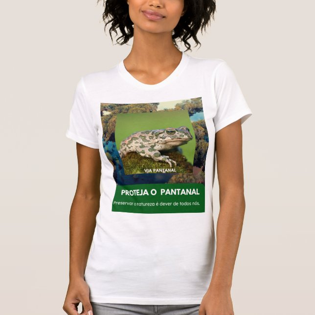 Camiseta feminina justa Bella+Canvas Via Pantanal  (Frente)