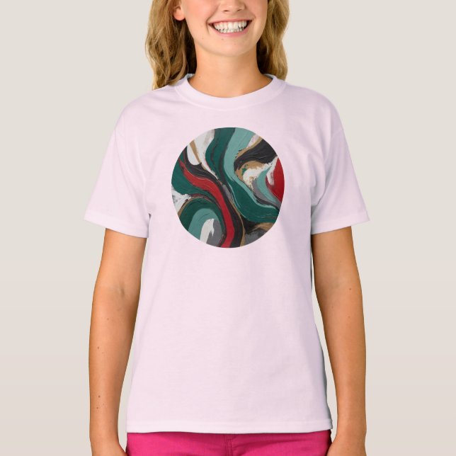 Camiseta Feminina Juvenil Básica Arte Expressão-3 (Frente)