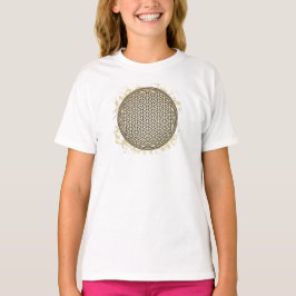 Camiseta Feminina Juvenil Básica Flôr da Vida-3