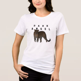 Camiseta Feminina Leopardo Anjo Escuro Minimalista