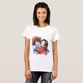 Camiseta Feminina Luffy & Boa Hancock