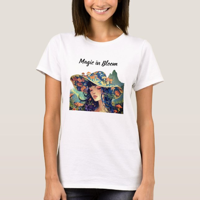 Camiseta Feminina Magia em Flor (Frente)