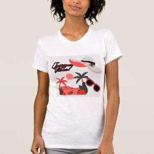 Camiseta Feminina Manga Curta Branca Vibração de V