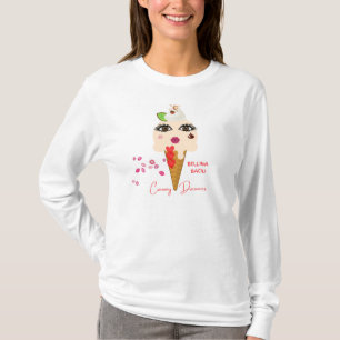 Camiseta feminina Manga longa Bellina Bacio
