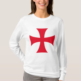 Camiseta Feminina Manga Longa Cruz Templária Cruza
