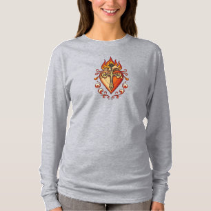 Camiseta Feminina Manga Longa Sacred Heart Católic