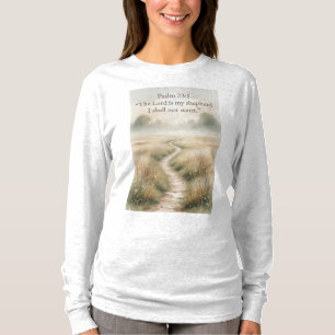 Camiseta Feminina Manga Longa Salmo 23:1 Cristã
