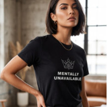 Camiseta Feminina Mentalmente Indisponível Preta