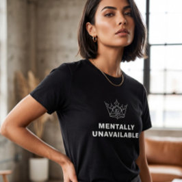 Camiseta Feminina Mentalmente Indisponível Preta