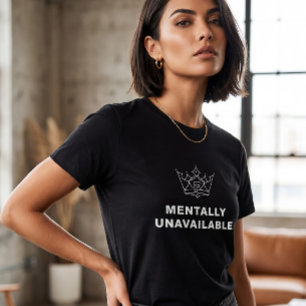 Camiseta Feminina Mentalmente Indisponível Preta