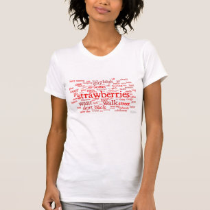 camiseta feminina morangos