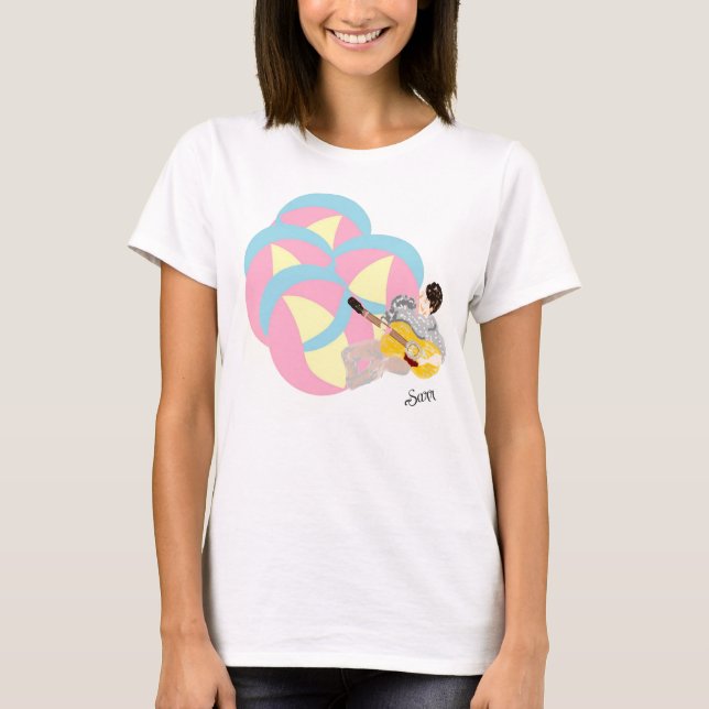 Camiseta feminina: Musicle Rainbow (Frente)