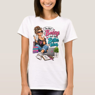 Camiseta Feminina Não Sou Mandona Melhores Ideias