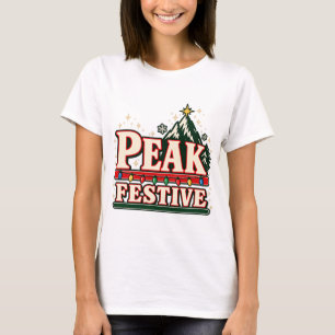 Camiseta Feminina Natal Festivo de Pico