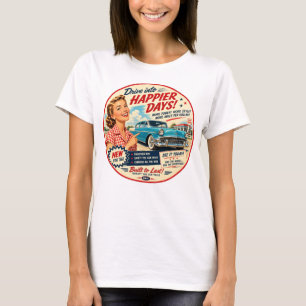 Camiseta Feminina NRH Dias Mais Felizes Vintage an