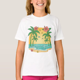 Camiseta Feminina Palm Paradise Tropical Beach