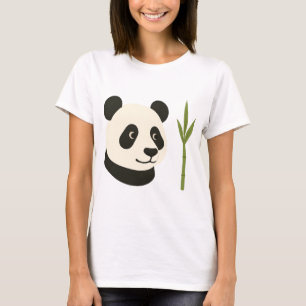 Camiseta Feminina Panda e Bambu