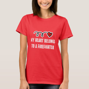 Camiseta feminina para a esposa do bombeiro