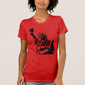 Camiseta Feminina Patriótica da Estátua da Liberda