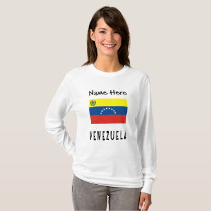 Camiseta feminina personalizada da Venezuela e ban