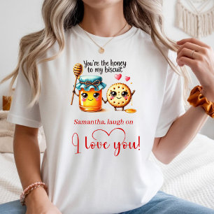 Camiseta feminina personalizada do Dia dos Namorad