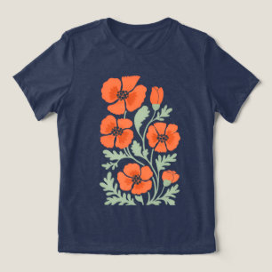 Camiseta Feminina Pétala Âmbar Floral Abstrata