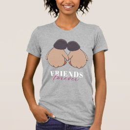 Camiseta Feminina Pinguim Amigos Para Sempre - Cor