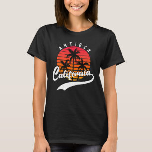 Camiseta Feminina Pôr do Sol Retro de Antioch, Cal
