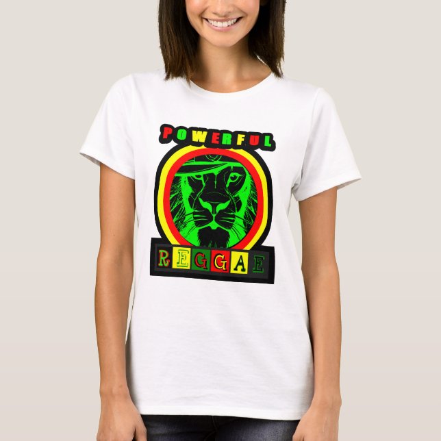 Camiseta Feminina Powerful Reggae (Frente)