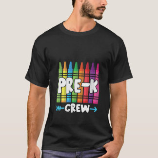 Camiseta Feminina Pré K Crew Cute Pré Escola Giz E