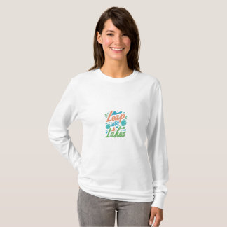 Camiseta feminina projetada para saltar nos lagos.