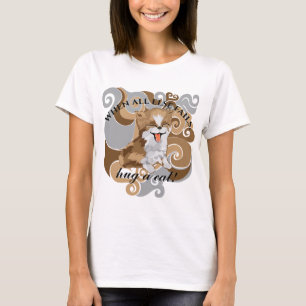 Camiseta feminina quando tudo o resto falha, abra