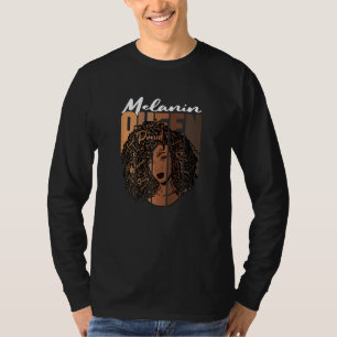 Camiseta Feminina Rainha da Melanina Americana Afr