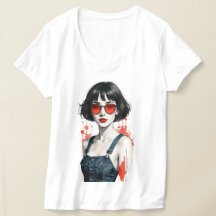 Camiseta Feminina Retro Vintage Y2K – Arte Pop dos