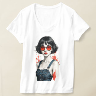 Camiseta Feminina Retro Vintage Y2K – Arte Pop dos
