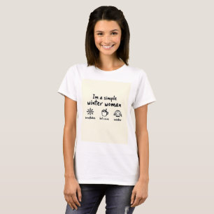 Camiseta Feminina Simples de Inverno