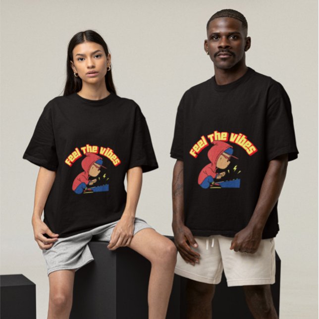 Camiseta feminina - Sinta a vibração (Criador carregado)