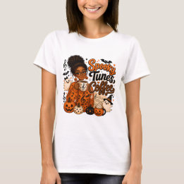 Camiseta Feminina Spooky Tunes Coffee