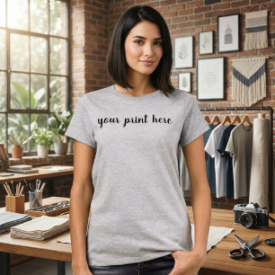 Camiseta Feminina Sua Estampa Aqui Design Personal