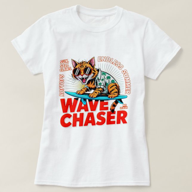 Camiseta Feminina Summer Cat No Chaser - Rooftop (Frente do Design)
