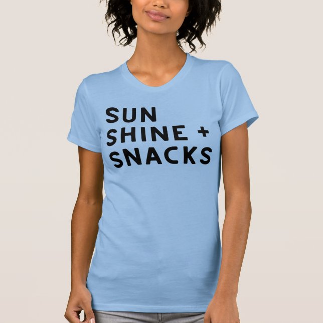 Camiseta feminina SUNSHINE + SNACKS (Frente)