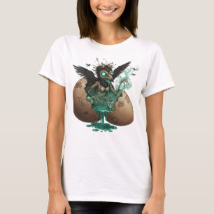 Camiseta Feminina Surrealista e Assustadora de Cor