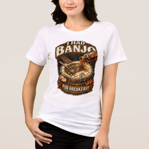 Camiseta Feminina "Tomei Banjo no Café da Manhã"